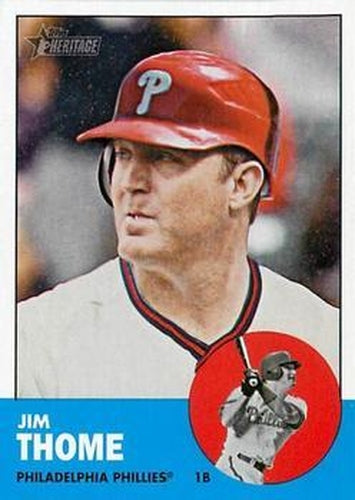 #296 Jim Thome - Philadelphia Phillies - 2012 Topps Heritage Baseball
