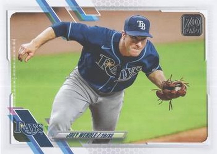 #296 Joey Wendle - Tampa Bay Rays - 2021 Topps Baseball