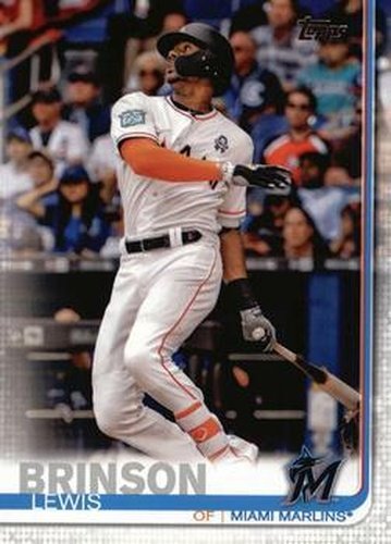 #296 Lewis Brinson - Miami Marlins - 2019 Topps Baseball