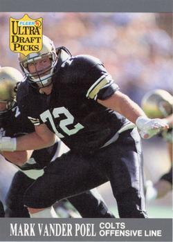 #296 Mark Vander Poel - Indianapolis Colts - 1991 Ultra Football