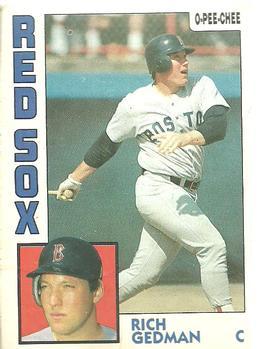 #296 Rich Gedman - Boston Red Sox - 1984 O-Pee-Chee Baseball