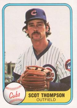 #296 Scot Thompson - Chicago Cubs - 1981 Fleer Baseball