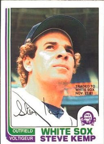 #296 Steve Kemp - Chicago White Sox - 1982 O-Pee-Chee Baseball