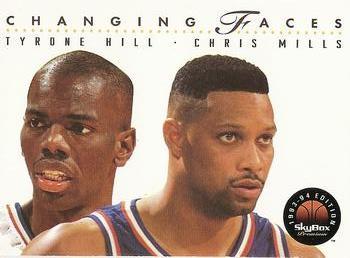 #296 Tyrone Hill / Chris Mills - Cleveland Cavaliers - 1993-94 SkyBox Premium Basketball