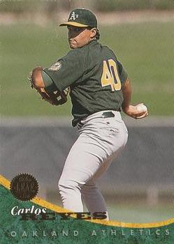 #296 Carlos ReyesÊ - Oakland Athletics - 1994 Leaf Baseball