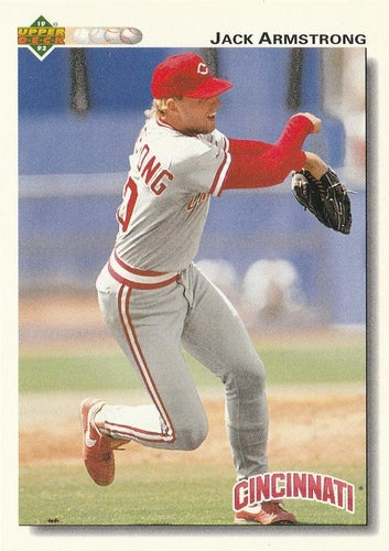 #296 Jack Armstrong - Cincinnati Reds - 1992 Upper Deck Baseball