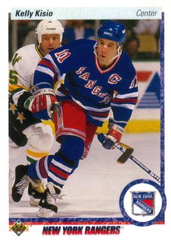 #296 Kelly Kisio - New York Rangers - 1990-91 Upper Deck Hockey