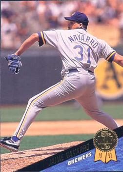 #296 Jaime Navarro - Milwaukee Brewers - 1993 Leaf Baseball
