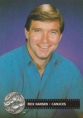 #296 Rick Hansen - Vancouver Canucks - 1991-92 Pro Set Platinum Hockey
