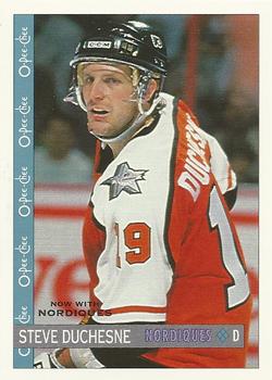 #296 Steve Duchesne - Quebec Nordiques - 1992-93 O-Pee-Chee Hockey