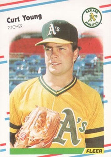#296 Curt Young - Oakland Athletics - 1988 Fleer Baseball