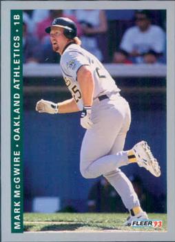 #296 Mark McGwire - Oakland Athletics - 1993 Fleer Baseball