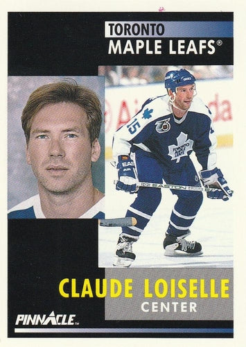 #296 Claude Loiselle - Toronto Maple Leafs - 1991-92 Pinnacle Hockey