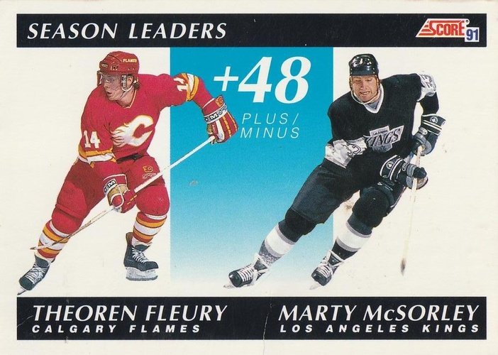 #297 Theo Fleury/Marty McSorley - Los Angeles Kings - 1991-92 Score Canadian Hockey