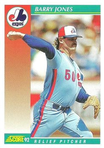 #297 Barry Jones - Montreal Expos - 1992 Score Baseball