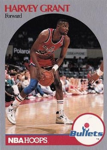 #297 Harvey Grant - Washington Bullets - 1990-91 Hoops Basketball