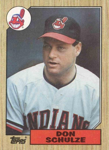 #297 Don Schulze - Cleveland Indians - 1987 Topps Baseball