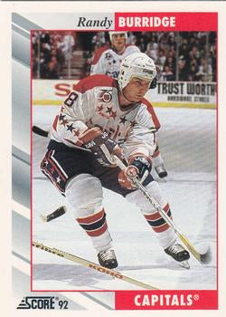 #297 Randy Burridge - Washington Capitals - 1992-93 Score USA Hockey