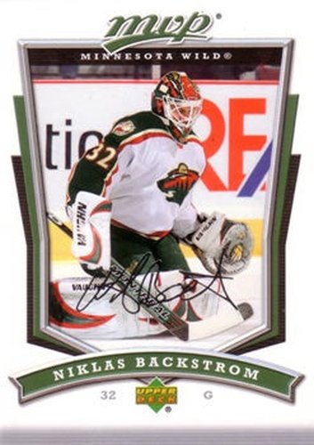#297 Niklas Backstrom - Minnesota Wild - 2007-08 Upper Deck MVP Hockey