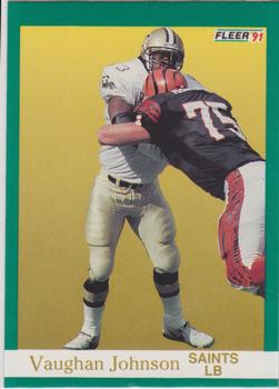 #297 Vaughan Johnson - New Orleans Saints - 1991 Fleer Football