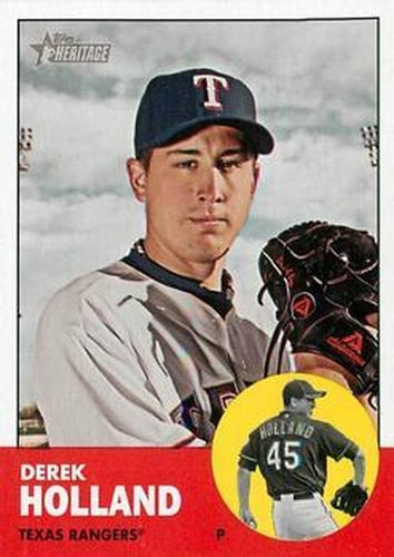 #297 Derek Holland - Texas Rangers - 2012 Topps Heritage Baseball