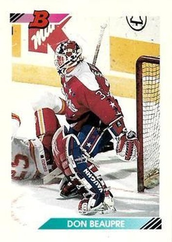 #297 Don Beaupre - Washington Capitals - 1992-93 Bowman Hockey