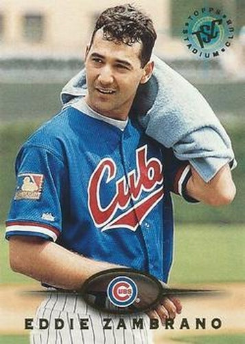 #297 Eddie Zambrano - Chicago Cubs - 1995 Stadium Club Baseball