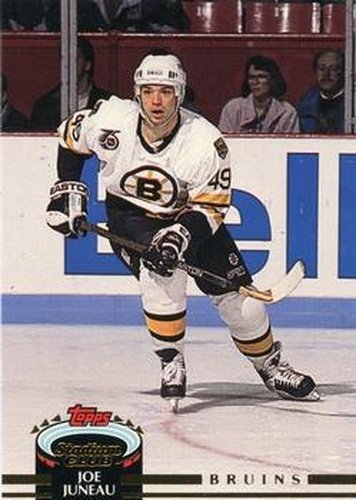 #297 Joe Juneau - Boston Bruins - 1992-93 Stadium Club Hockey