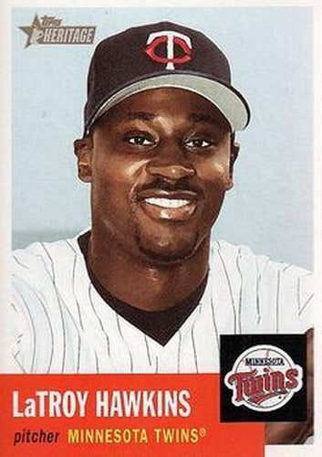 #297 LaTroy Hawkins - Minnesota Twins - 2002 Topps Heritage Baseball
