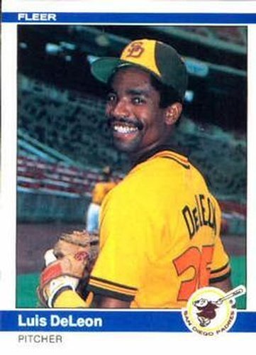 #297 Luis DeLeon - San Diego Padres - 1984 Fleer Baseball