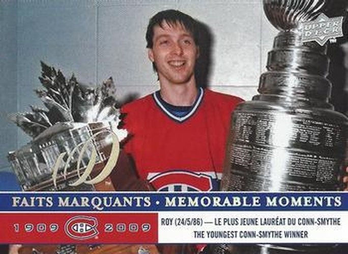 #297 Patrick Roy - Montreal Canadiens - 2008-09 Upper Deck Montreal Canadiens Centennial Hockey