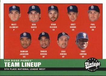 #297 San Diego Padres - San Diego Padres - 2001 Upper Deck Vintage Baseball