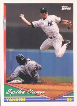#297 Spike Owen - New York Yankees - 1994 Topps Baseball