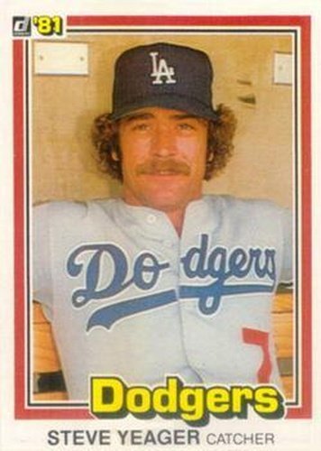 #297 Steve Yeager - Los Angeles Dodgers - 1981 Donruss Baseball