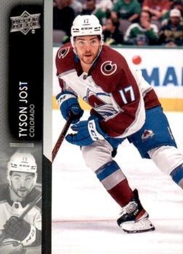 #297 Tyson Jost - Colorado Avalanche - 2021-22 Upper Deck Hockey