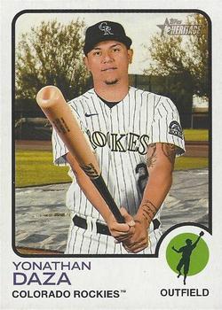 #297 Yonathan Daza - Colorado Rockies - 2022 Topps Heritage Baseball