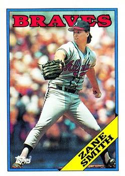 #297 Zane Smith - Atlanta Braves - 1988 Topps Baseball