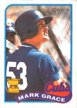 #297 Mark Grace - Chicago Cubs - 1989 O-Pee-Chee Baseball