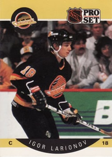 #297 Igor Larionov - Vancouver Canucks - 1990-91 Pro Set Hockey