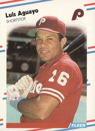 #297 Luis Aguayo - Philadelphia Phillies - 1988 Fleer Baseball