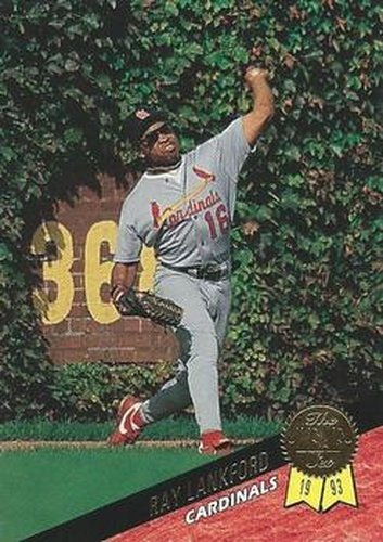 #297 Ray Lankford - St. Louis Cardinals - 1993 Leaf Baseball