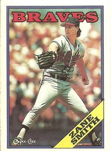 #297 Zane Smith - Atlanta Braves - 1988 O-Pee-Chee Baseball