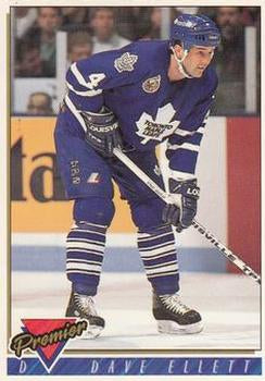 #297 Dave Ellett - Toronto Maple Leafs - 1993-94 Topps Premier Hockey