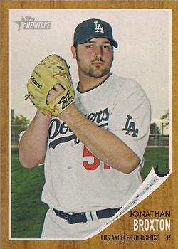 #297 Jonathan Broxton - Los Angeles Dodgers - 2011 Topps Heritage Baseball