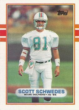 #297 Scott Schwedes - Miami Dolphins - 1989 Topps Football