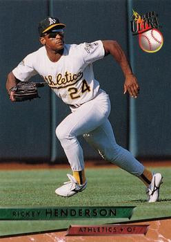 #258 Rickey Henderson - Oakland Athletics - 1993 Ultra Baseball