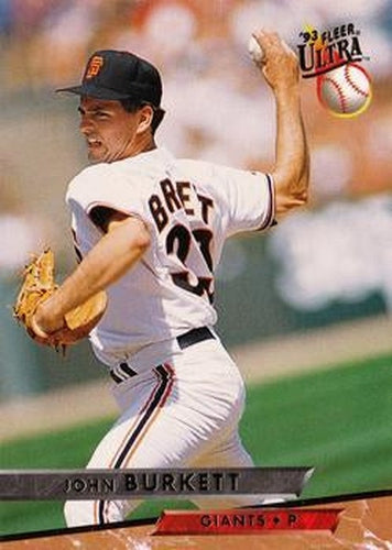 #129 John Burkett - San Francisco Giants - 1993 Ultra Baseball