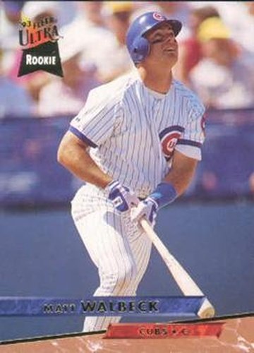 #323 Matt Walbeck - Chicago Cubs - 1993 Ultra Baseball