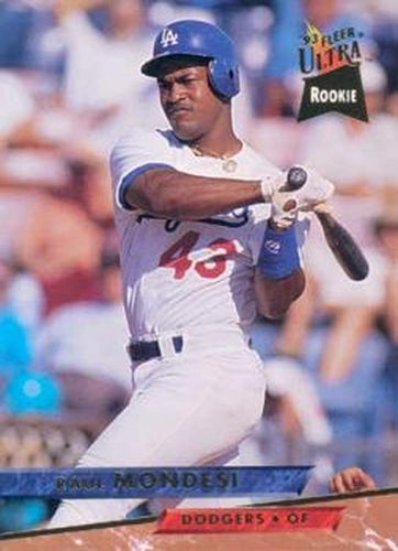 #402 Raul Mondesi - Los Angeles Dodgers - 1993 Ultra Baseball