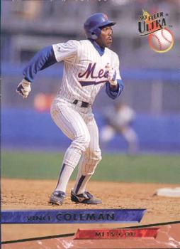 #424 Vince Coleman - New York Mets - 1993 Ultra Baseball